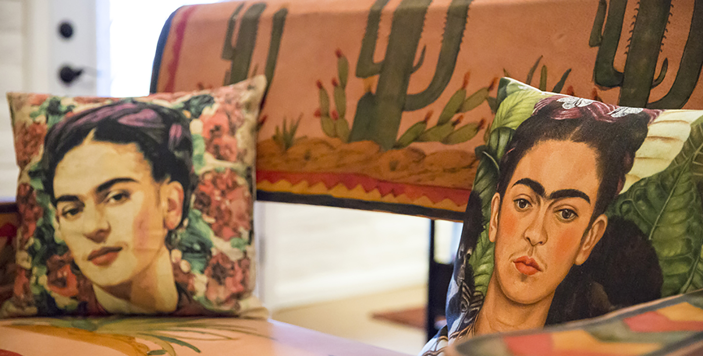 Frida themed decor at Cat Mountain Roadside Inn