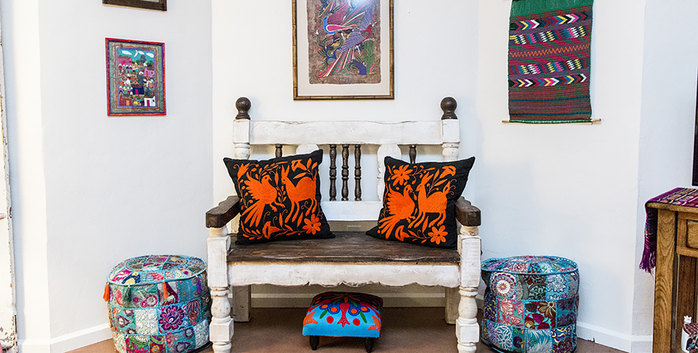 Sitting area in Oaxaca Suite at Cat Mountain Roadside Inn